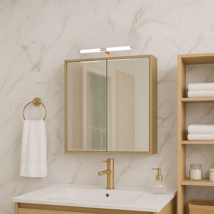Iluminação LED 2 em 1 para espelho de casa de banho APA LED/6W/230V 40 cm IP44 dourada