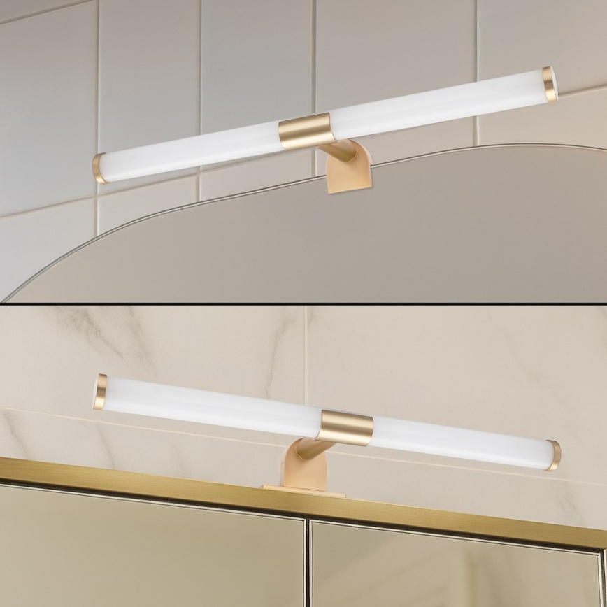 Iluminação LED 2 em 1 para espelho de casa de banho APA LED/6W/230V 40 cm IP44 dourada