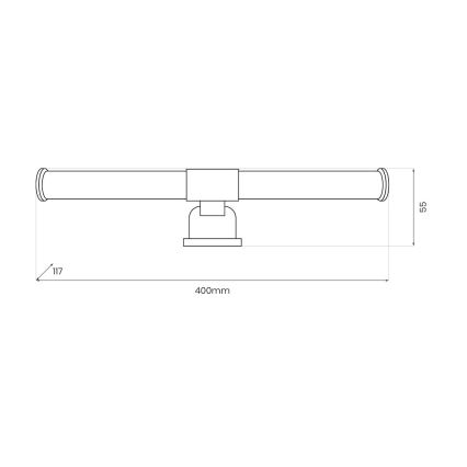 Iluminação LED 2 em 1 para espelho de casa de banho APA LED/6W/230V 40 cm IP44 dourada