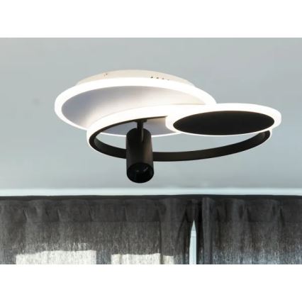 Iluminação de teto LED com regulação LED/65W/230V 3000-6500K branco/preto + comando