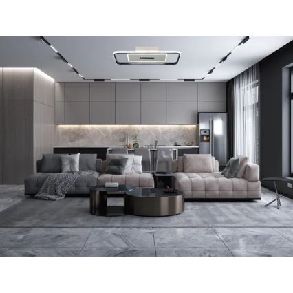 Iluminação de teto LED com regulação LED/75W/230V 3000-6500K branco/preto + comando