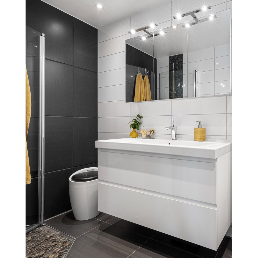 Iluminação LED para espelho de banheiro LED/5W/230V 4000K 30 cm IP44 cromo brilhante