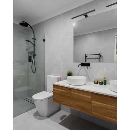 Iluminação LED para espelho de banheiro LED/5W/230V 4000K 30 cm IP44 preta