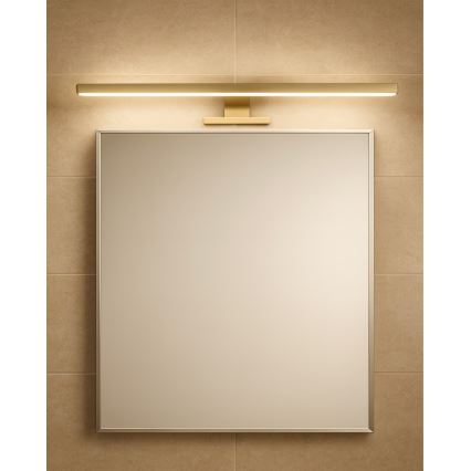 Iluminação LED para espelho de banheiro LED/8W/230V 4000K 50 cm IP44 dourado fosco