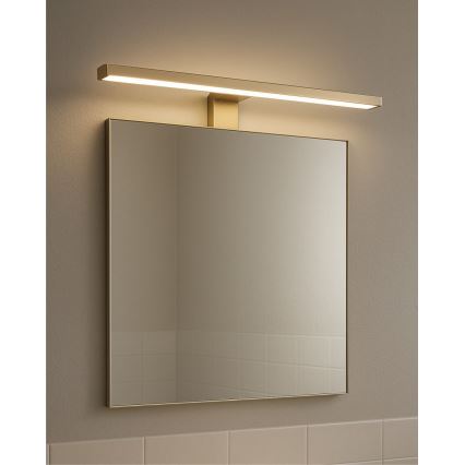 Iluminação LED para espelho de banheiro LED/8W/230V 4000K 50 cm IP44 dourado fosco
