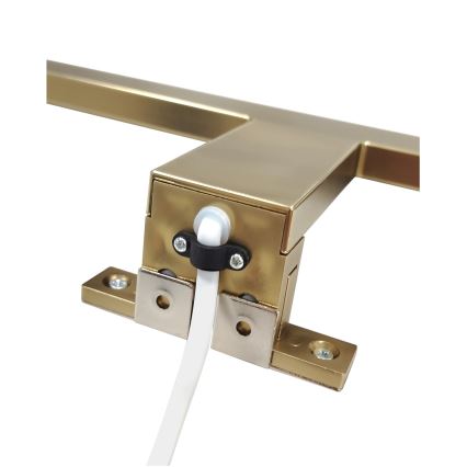 Iluminação LED para espelho de banheiro LED/8W/230V 4000K 50 cm IP44 dourado fosco