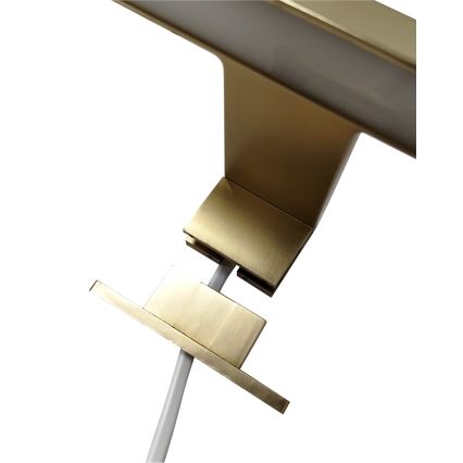 Iluminação LED para espelho de banheiro LED/8W/230V 4000K 50 cm IP44 dourado fosco