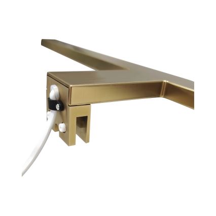 Iluminação LED para espelho de banheiro LED/8W/230V 4000K 50 cm IP44 dourado fosco