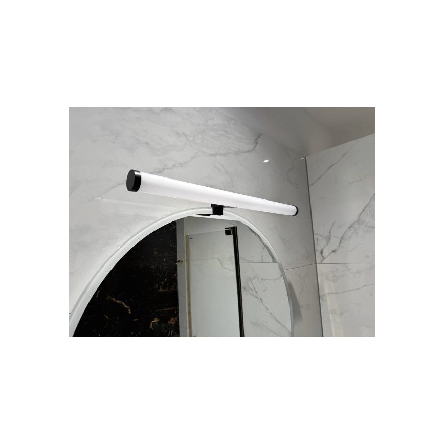 Iluminação LED para espelho de casa de banho 12W/230V 59,5 cm IP44 preta