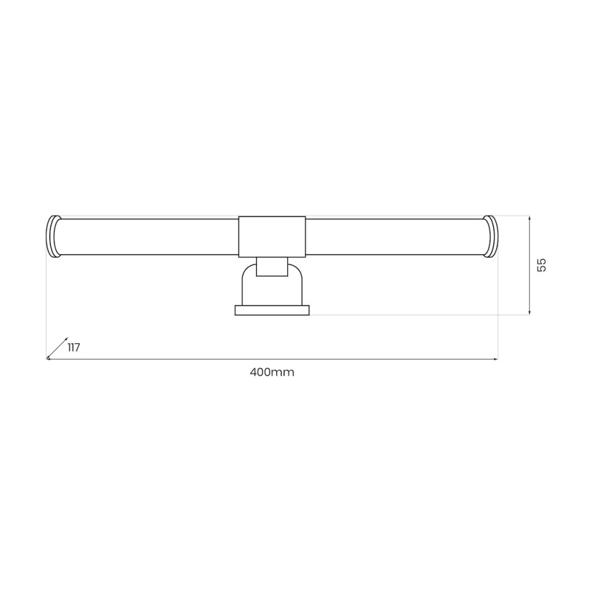 Iluminação LED para espelho de casa de banho APA LED/6W/230V 40 cm IP44 preta