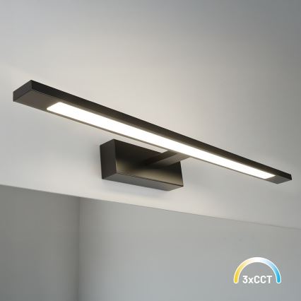 Iluminação LED para espelho de casa de banho KLIMT LED/12W/230V 3000/4000/6000K 60 cm IP44 preta