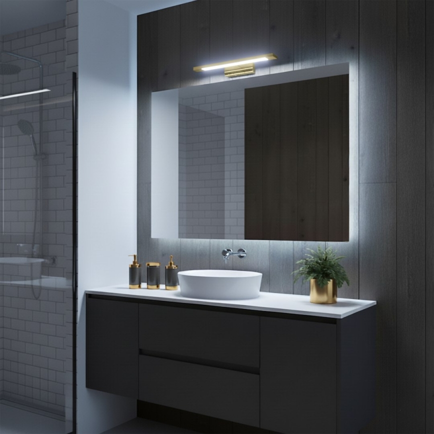 Iluminação LED para espelho de casa de banho KLIMT LED/8W/230V 3000/4000/6000K 40 cm IP44 dourada