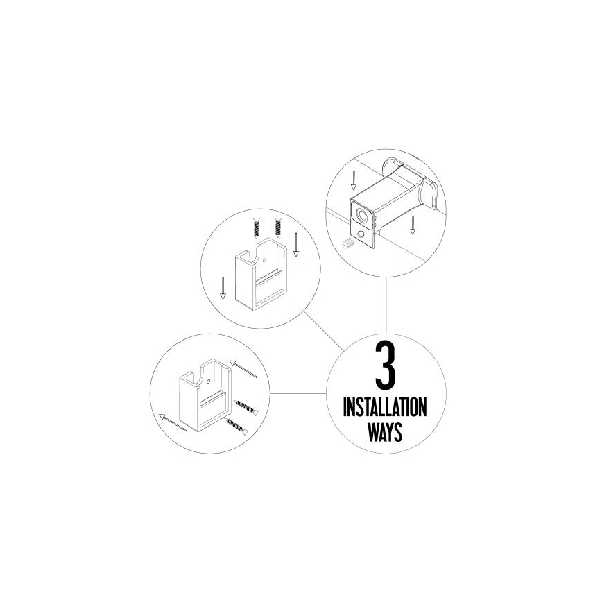 Iluminação LED para espelho de casa de banho LED/8W/230V 30 cm IP44 preta
