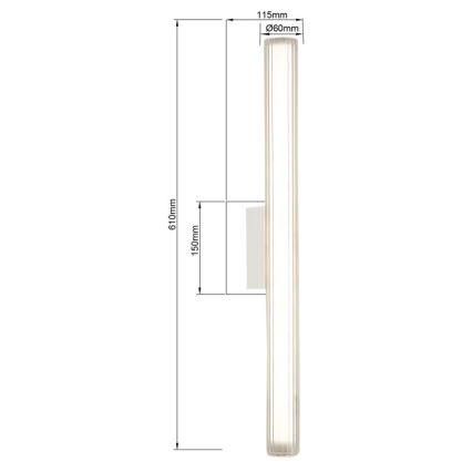 Iluminação LED para espelho de casa de banho LINEA LED/12W/230V 3000/4000/6000K IP44 61 cm branca