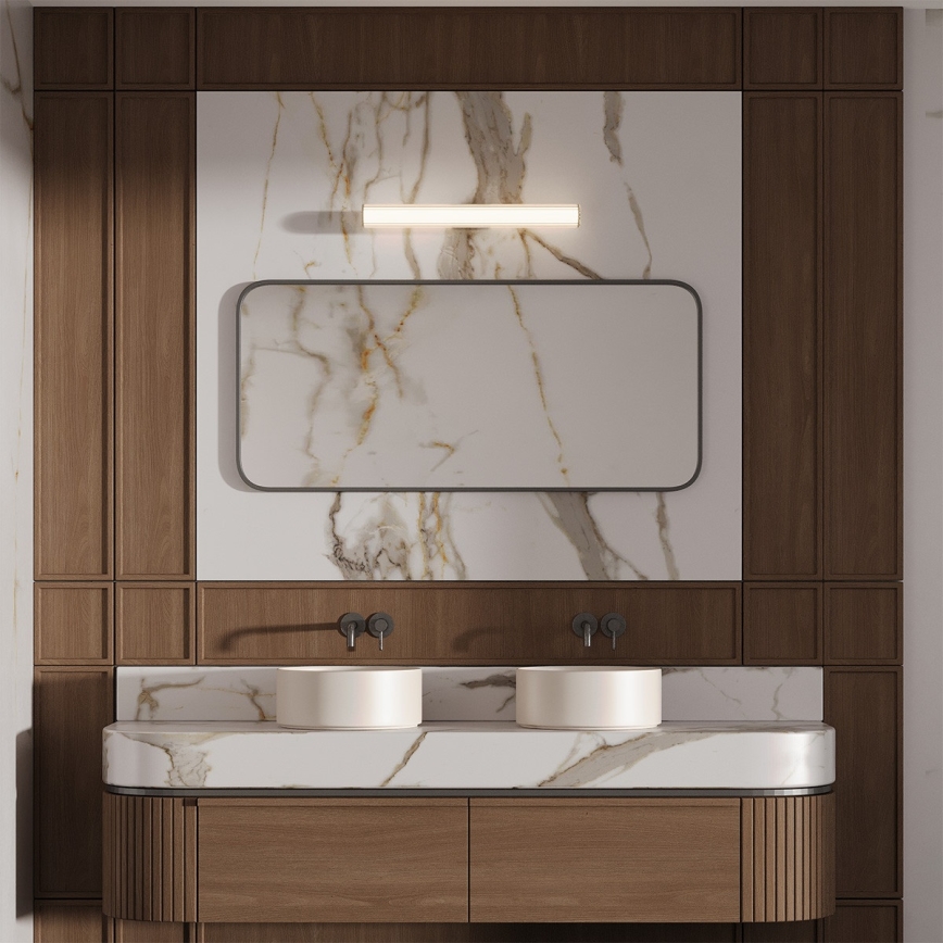 Iluminação LED para espelho de casa de banho LINEA, LED/12W/230V, 3000/4000/6000K, IP44, 61 cm, dourada