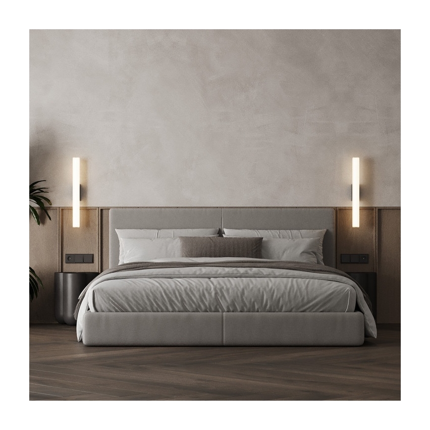 Iluminação LED para espelho de casa de banho LINEA LED/12W/230V 3000/4000/6000K IP44 61 cm preta