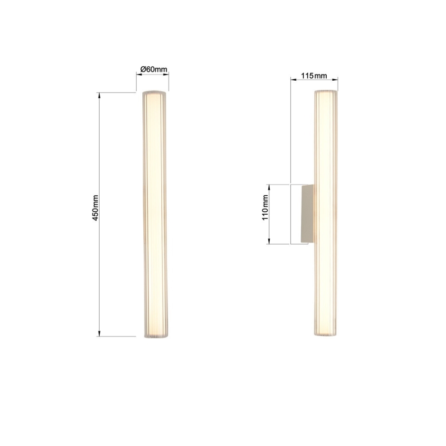 Iluminação LED para espelho de casa de banho LINEA LED/8W/230V 3000/4000/6000K IP44 45 cm branco
