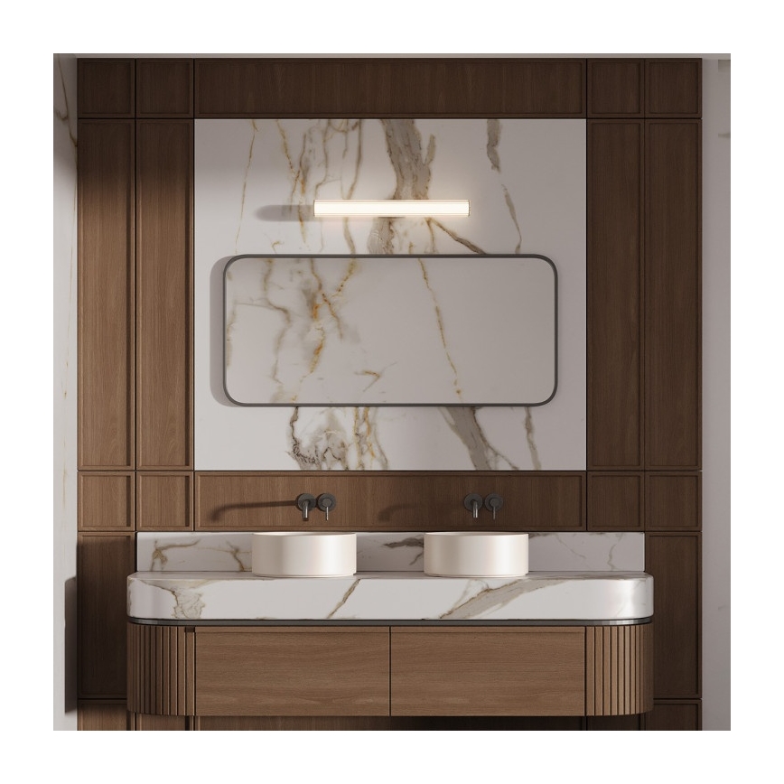 Iluminação LED para espelho de casa de banho LINEA / 8W / 230V / 3000/4000/6000K / IP44 / 45 cm / preta