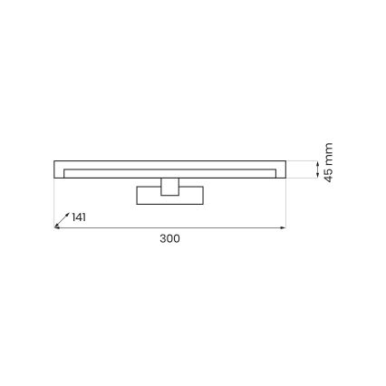 Iluminação LED para espelho de casa de banho MIRORE LED/5W/230V 30 cm IP44 cromado brilhante