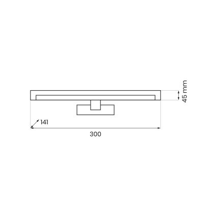 Iluminação LED para espelho de casa de banho MIRORE LED/5W/230V 30 cm IP44 preta