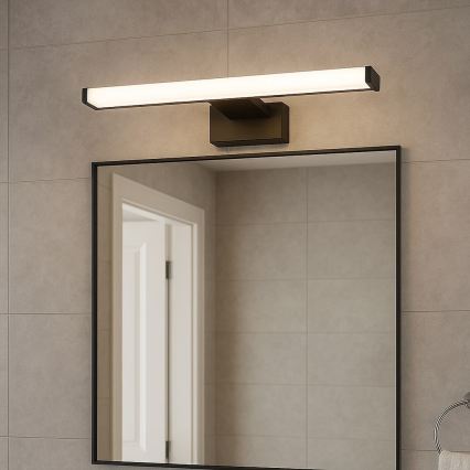 Iluminação LED para espelho de casa de banho MIRORE LED/8W/230V 40 cm IP44 preta