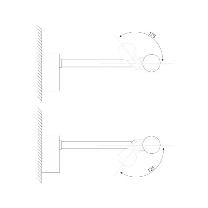 Iluminação LED para espelho de casa de banho MIRROR LED/6W/230V 4000K IP44 40 cm preta