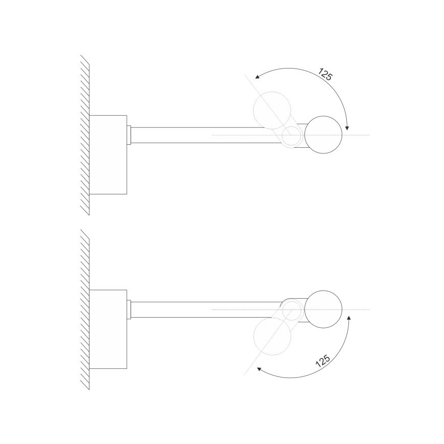 Iluminação LED para espelho de casa de banho MIRROR LED/6W/230V 4000K IP44 40 cm preta