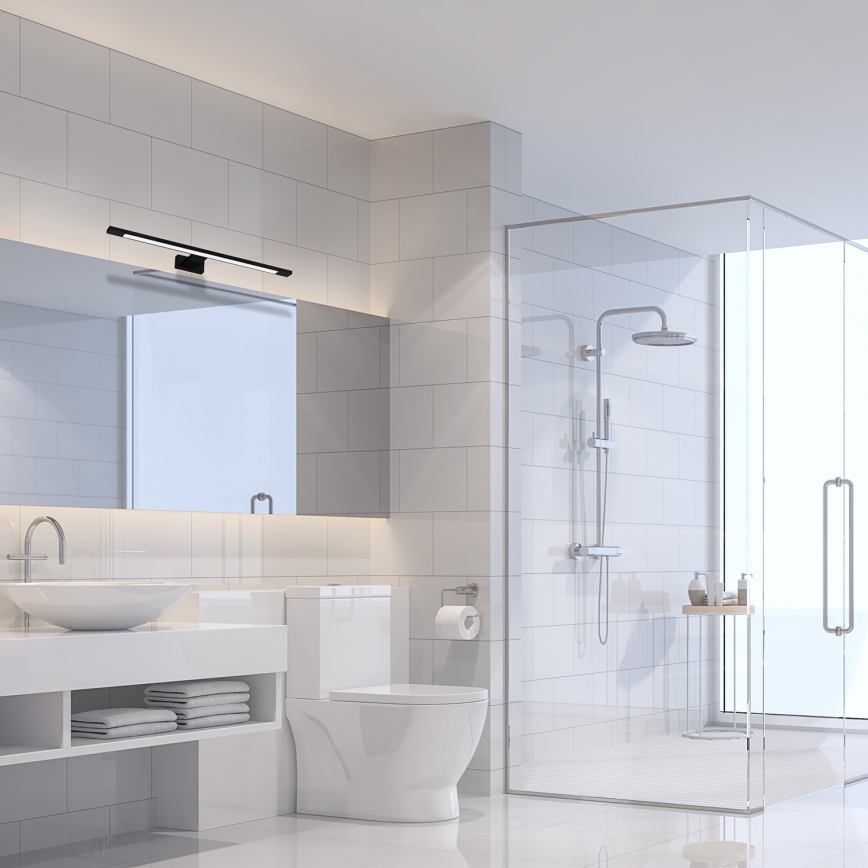 Iluminação LED para espelho de casa de banho SHINE LED/12W/230V 60 cm IP44 preta