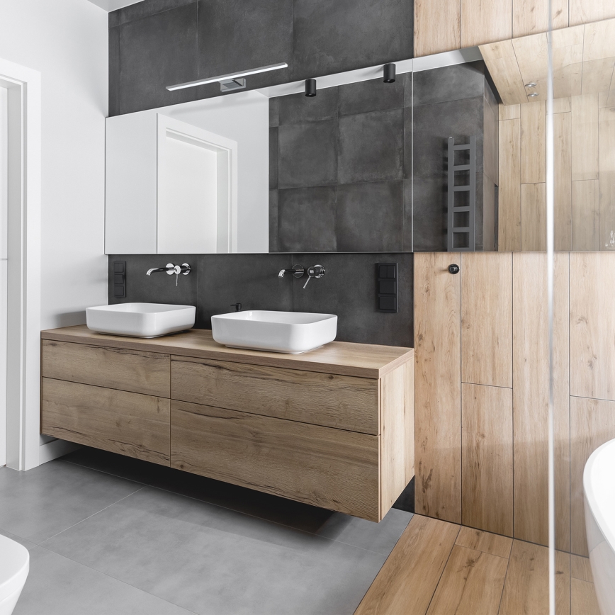 Iluminação LED para espelho de casa de banho SHINE LED/13,8W/230V 60 cm IP44 cromado brilhante