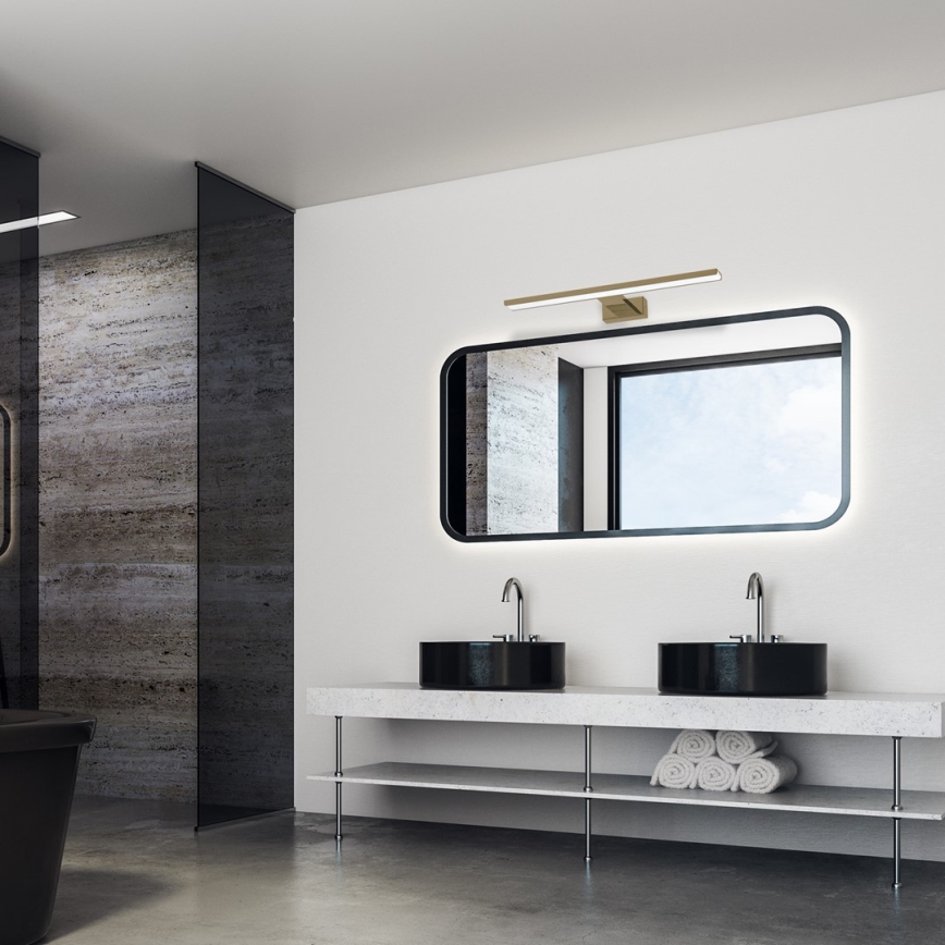 Iluminação LED para espelho de casa de banho SHINE LED/13,8W/230V 60 cm IP44 latão