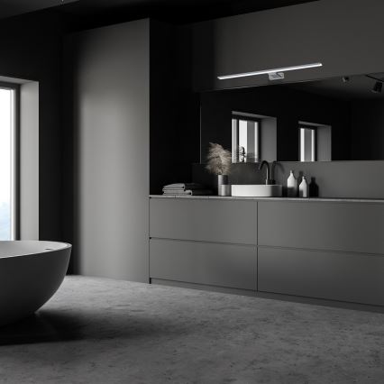 Iluminação LED para espelho de casa de banho SHINE LED/15W/230V 80 cm IP44 cromado brilhante