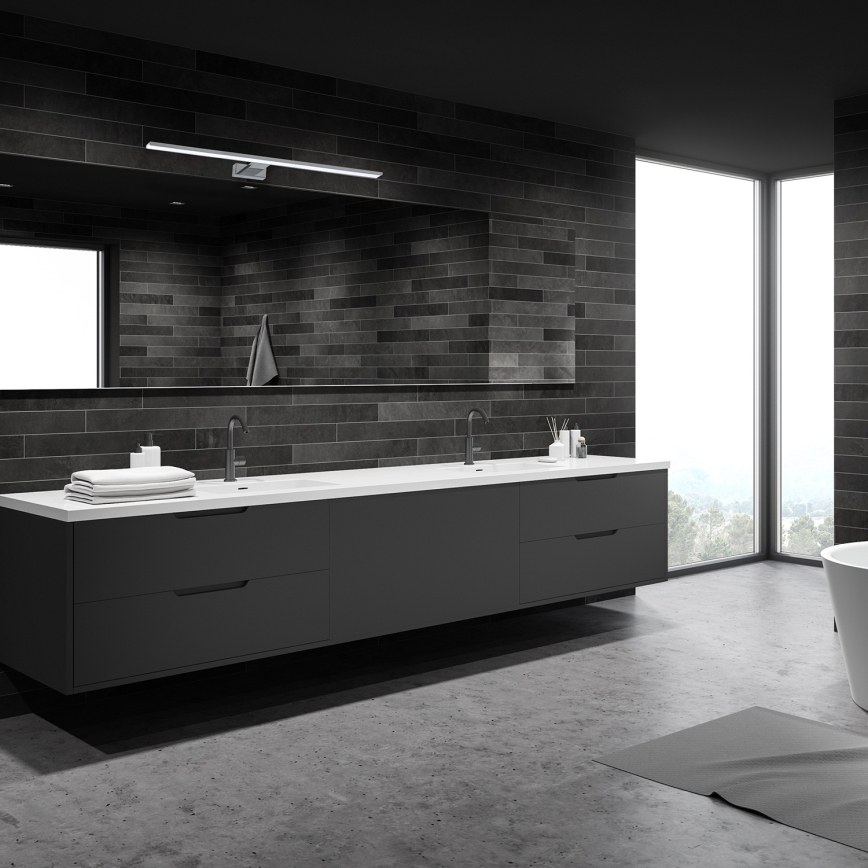 Iluminação LED para espelho de casa de banho SHINE LED/15W/230V 80 cm IP44 cromado brilhante