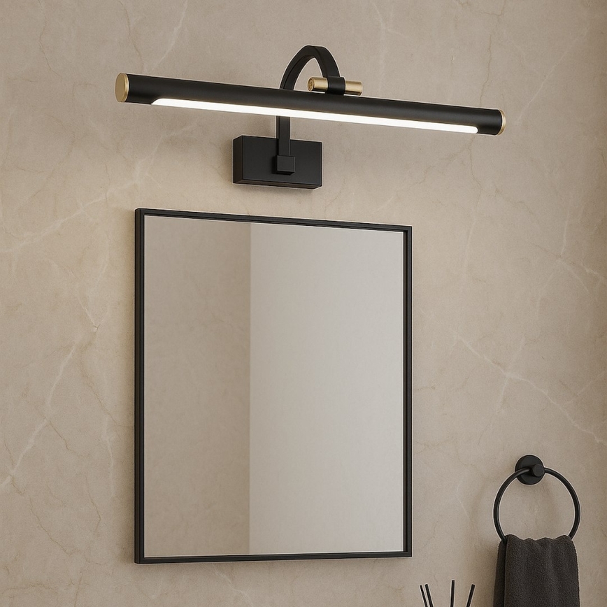 Iluminação LED para espelho de casa de banho VINCI LED/12W/230V 40 cm IP44 preta