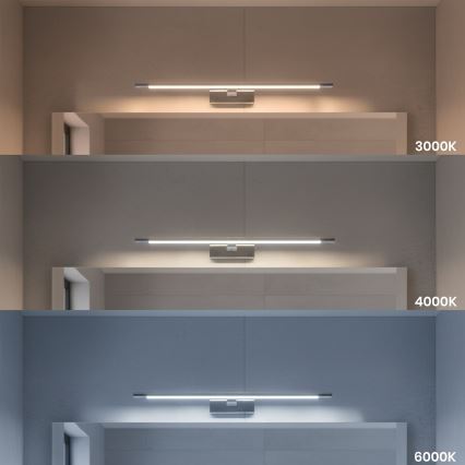 Iluminação LED para espelho de casa de banho KLIMT LED/12W/230V 3000/4000/6000K 60 cm IP44 cromado brilhante