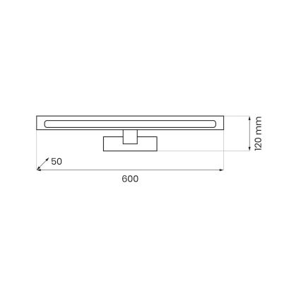 Iluminação LED para espelho de casa de banho KLIMT LED/12W/230V 3000/4000/6000K 60 cm IP44 cromado brilhante