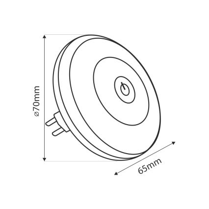 Iluminação LED RGBW noturna LED/1W/230V branco