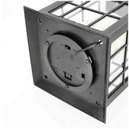 LED Iluminação suspensa solar LED/0,02W/1,2V 1xAA 2700K IP44 200 mAh preto