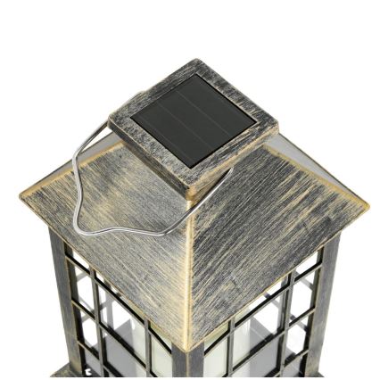 Iluminação LED suspensa solar LED/0,02W/1,2V 1xAA 2700K IP44 200 mAh pátina