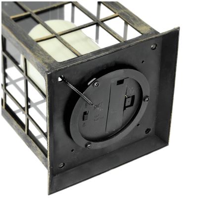 Iluminação LED suspensa solar LED/0,02W/1,2V 1xAA 2700K IP44 200 mAh pátina