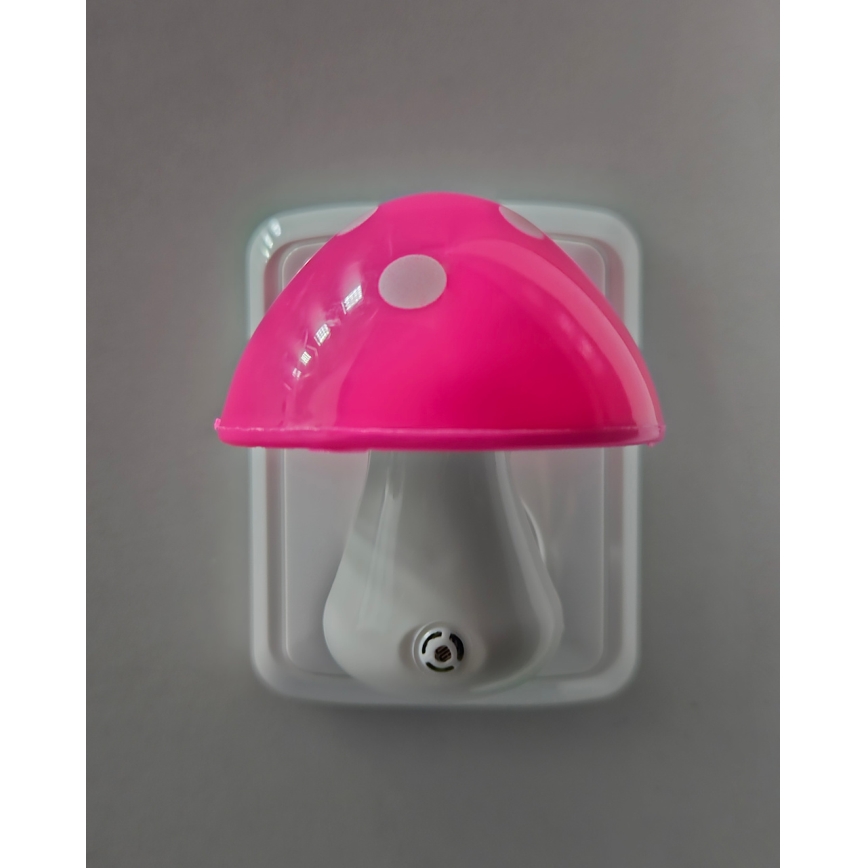 Iluminação noturna de criança LED com um sensor de anoitecer LED/0,5W/230V cogumelo