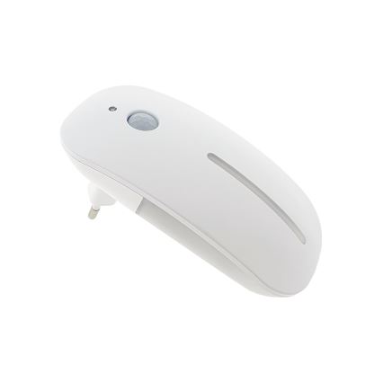 Iluminação noturna LED com sensor LED/1W/230V branco