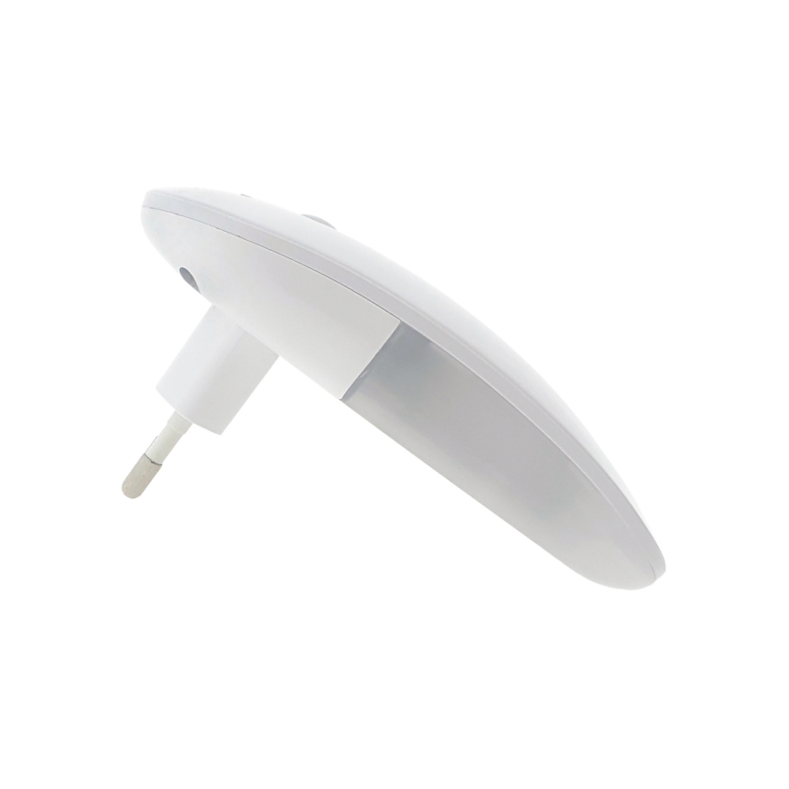 Iluminação noturna LED com sensor LED/1W/230V branco