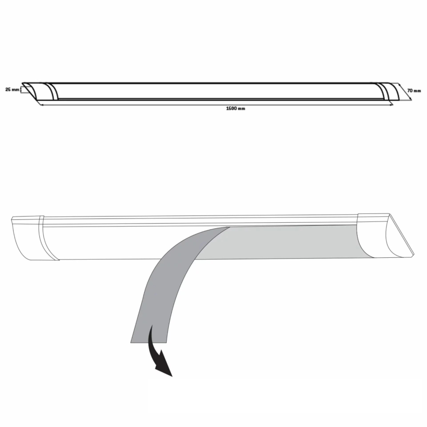 Iluminação para armário de cozinha LED LED/50W/230V 4000K 150 cm branco