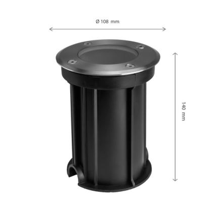 Iluminação para caminho de acesso exterior LUKKA CONNECT 1xGU10/4W/230V IP67 cromado mate redondo