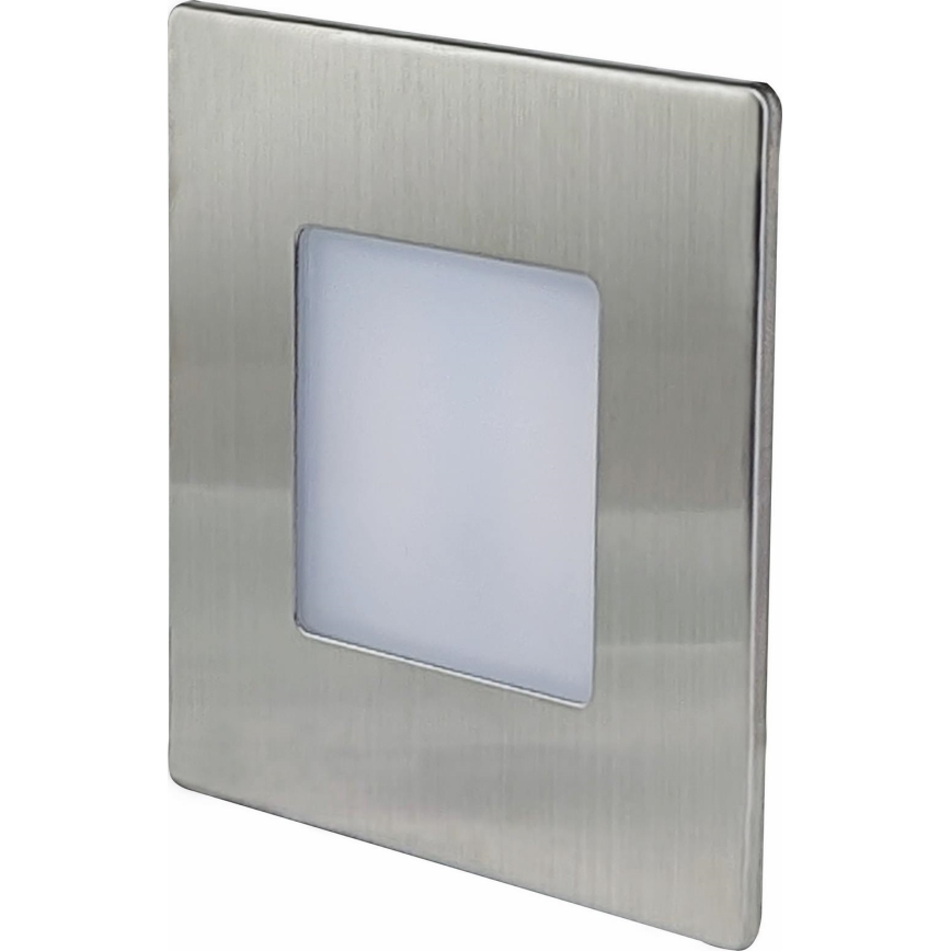 Iluminação para escadas exteriores LED DECENTLY LED/1,7W/230V 3000/4000/6000K IP54 cromado brilhante