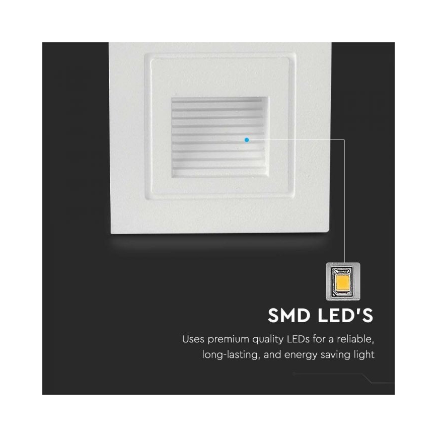 Iluminação para escadas exteriores LED LED/3W/230V 3000K IP65 branco