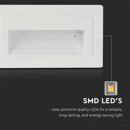 Iluminação para escadas exteriores LED LED/3W/230V 3000K IP65 branco