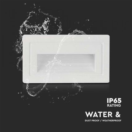 Iluminação para escadas exteriores LED LED/3W/230V 3000K IP65 branco