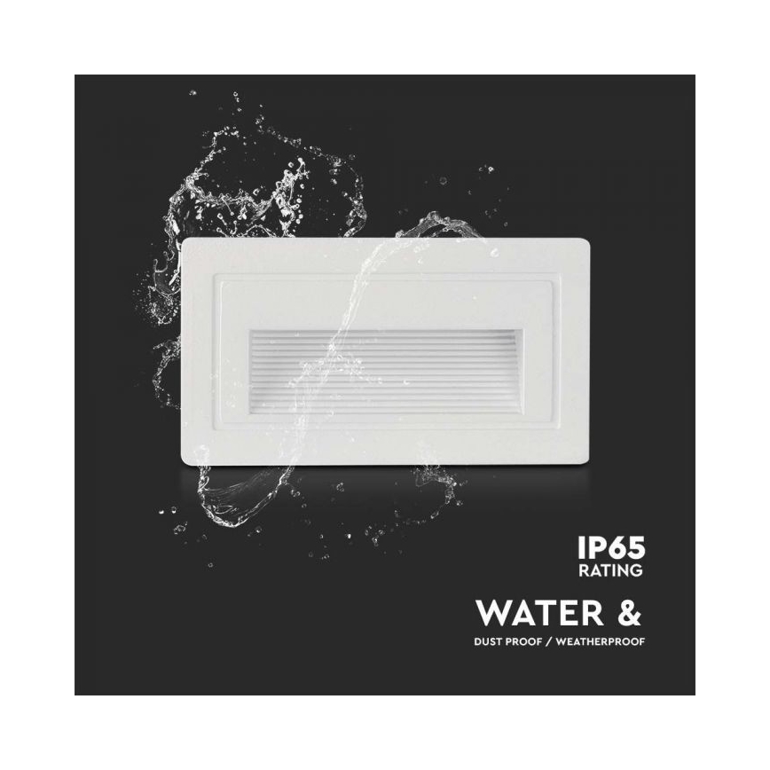 Iluminação para escadas exteriores LED LED/3W/230V 3000K IP65 branco