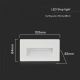 Iluminação para escadas exteriores LED LED/3W/230V 3000K IP65 branco